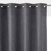 Штора С люверсами с эффектом ткани меланж Exuron 220 x 135 см серый LA REDOUTE INTERIEURS  фото, kupilegko.ru